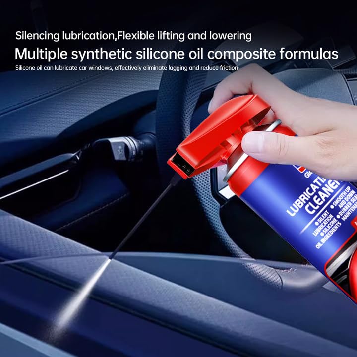 Glodway Automotive Window Door Seal,Silicone Seal Lubricants,Track Lube for Electric Windows,Noise Reduction with Smart Straw Sprays 2 Ways,10 OZ (Pack of 1)