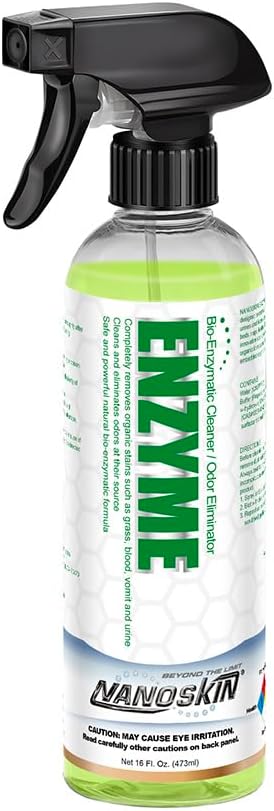 Nanoskin ENZYME Multi-Purpose Cleaner & Odor Eliminator 16 Oz. - Removes Complex Organic Stains, Dirt, Grease, and Grime from Multi Surfaces | For Automotive, Floor, Kitchen, Bathroom, Plumbing