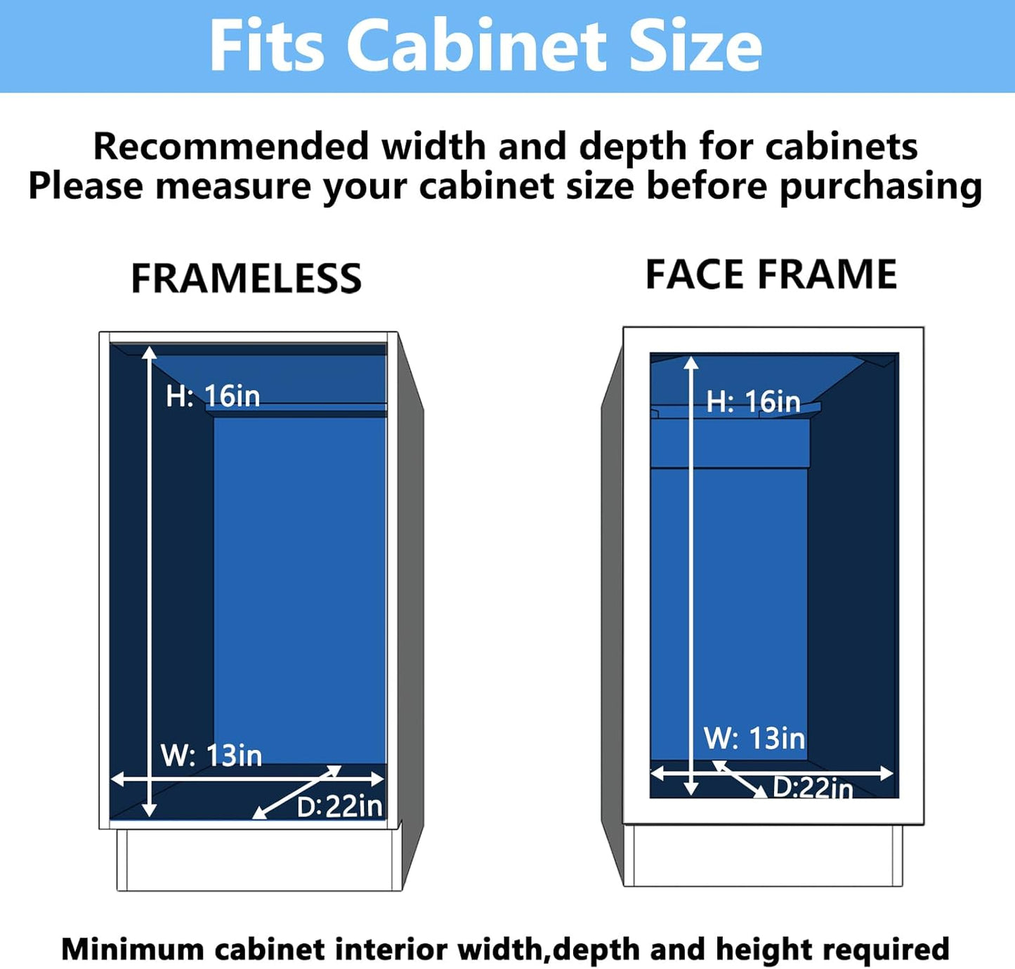LOVMOR 2 Tier Individual Pull Out Cabinet Organizer 12½" W x 21½" D, Slide Out Kitchen Cabinet Storage Sliding Shelves