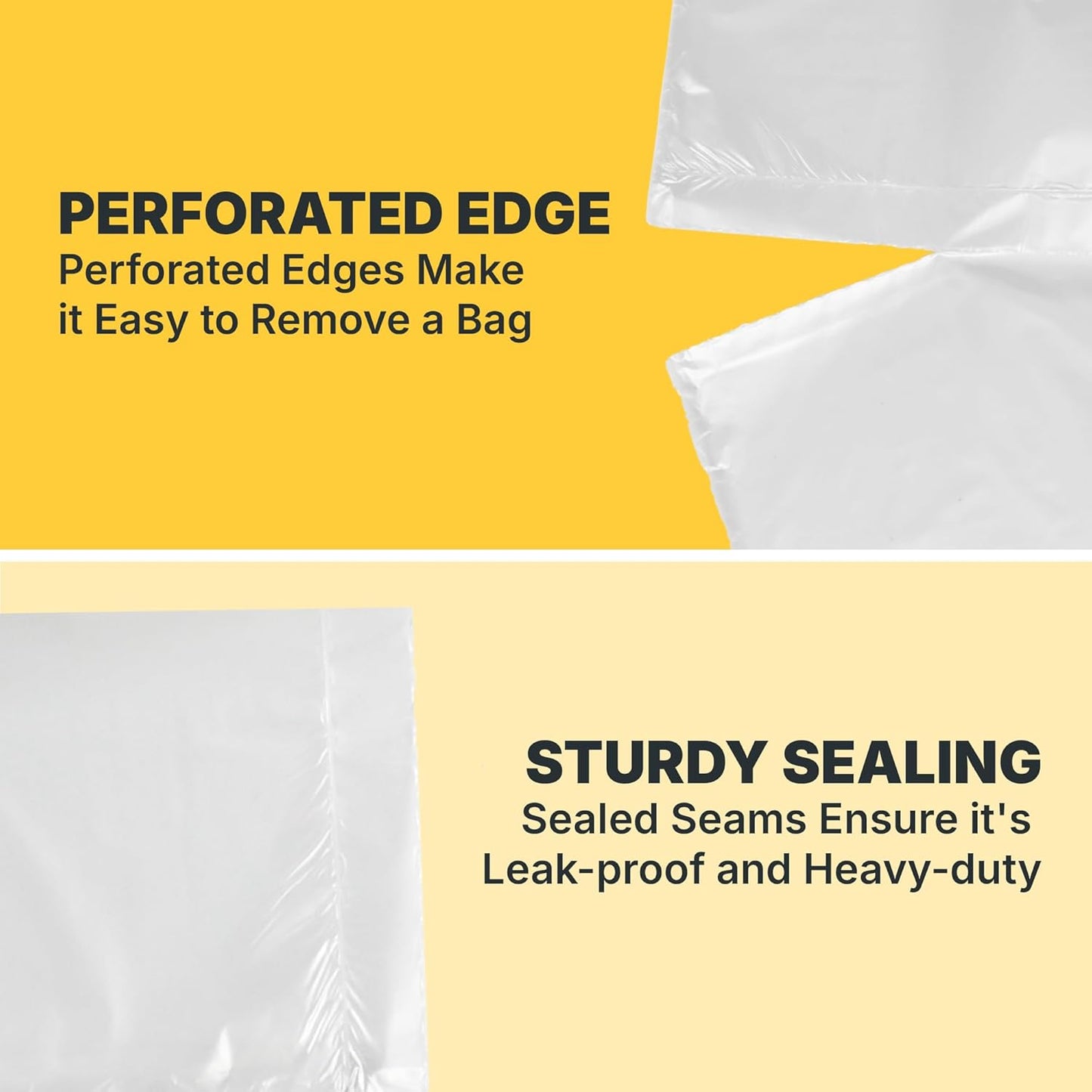 20-30 Gallon Trash Bags, 10 Micron High Density Garbage Can Liners Bulk, 30" x 37", Natural Clear, 500 Count