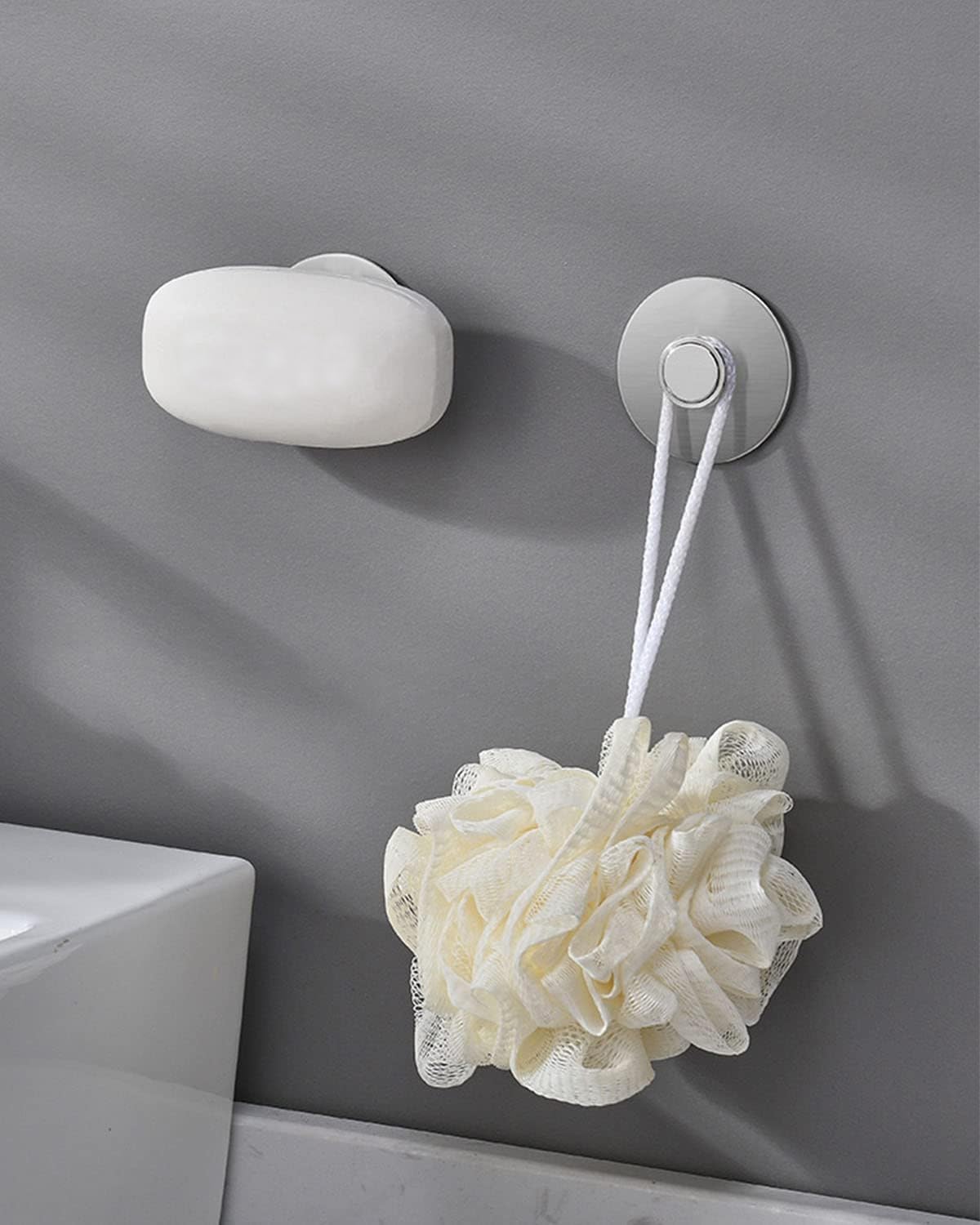 2Pcs Magnetic Soap Savers for Bar Soap, Stainless Steel Soap Holder for Shower Wall and Kitchen/Bathroom, Easy Clean, Self-Draining (Silver)