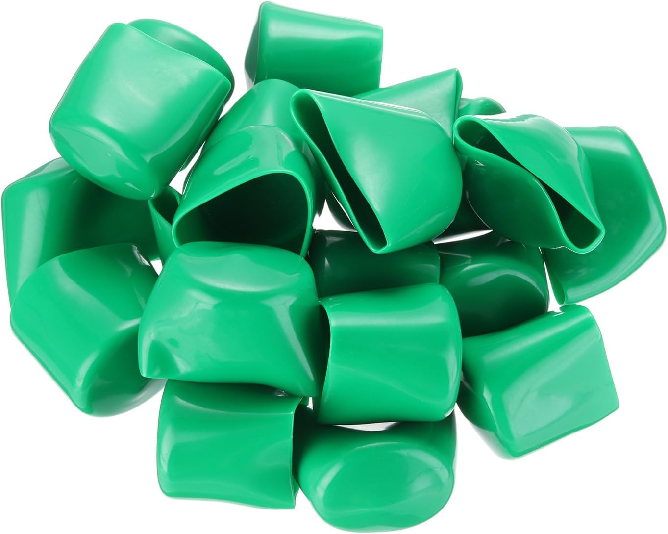 uxcell 20pcs Rubber End Caps 42mm(1 5/8") ID Vinyl PVC Round Tube Bolt Cap Cover Screw Thread Protectors Dark Green