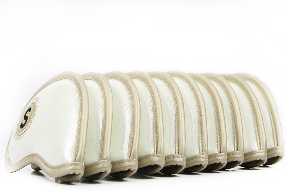 HISTAR 10pcs Crystal Pu Leather Golf Iron Head Covers Set Iron Club Headcover