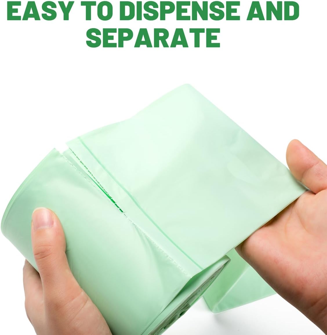 8-10 Gallon Flap Tie Compostable Trash Bags, 240 Count, Compost Bags Kitchen Trash Bags, Sturdy Biodegradable Garbage Bags Food Scrap Waste Bags, ASTM D6400, US BPI Certified, Green