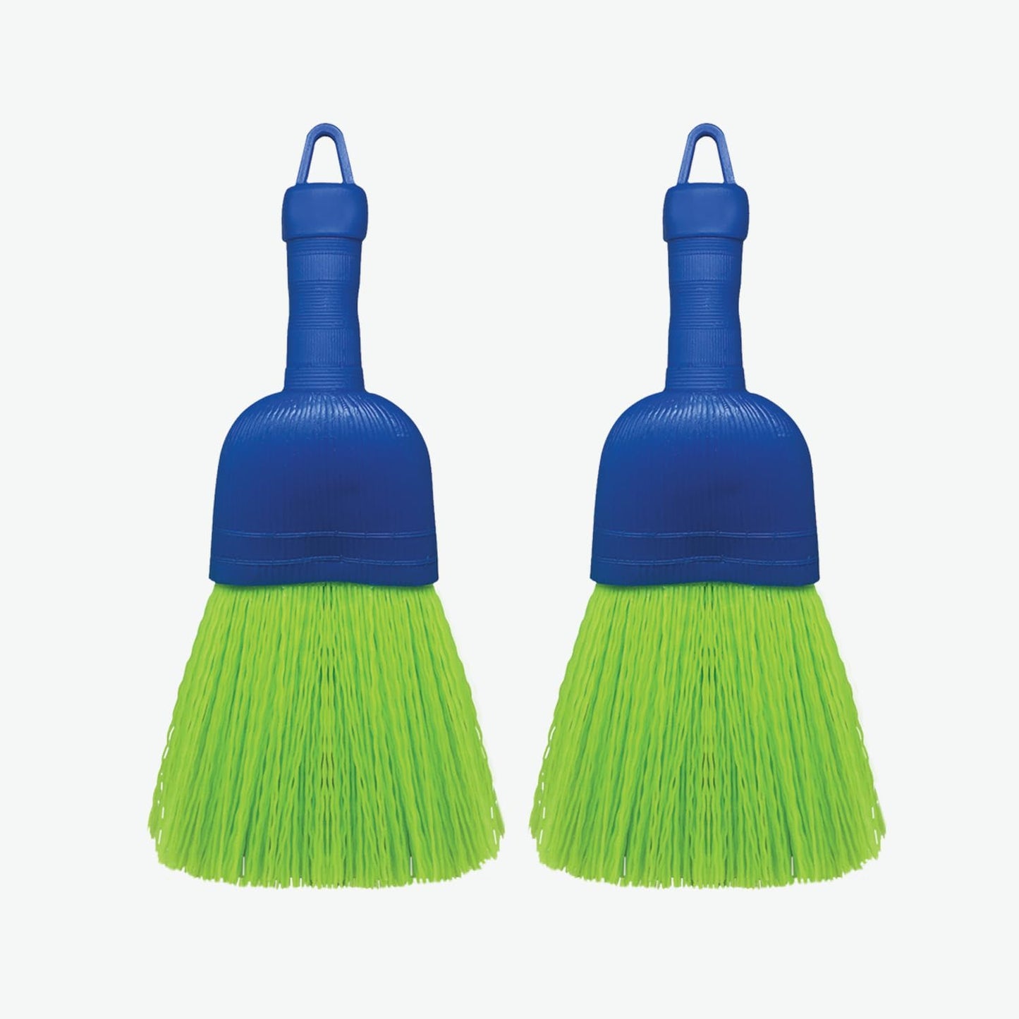 LOLA Whisk Broom, Hand Brush, 2 Pack, Durable Bristles, Whisks Away Dirt & Debris, Compact, Hang Hole for Easy Storage, Indoor/Outdoor