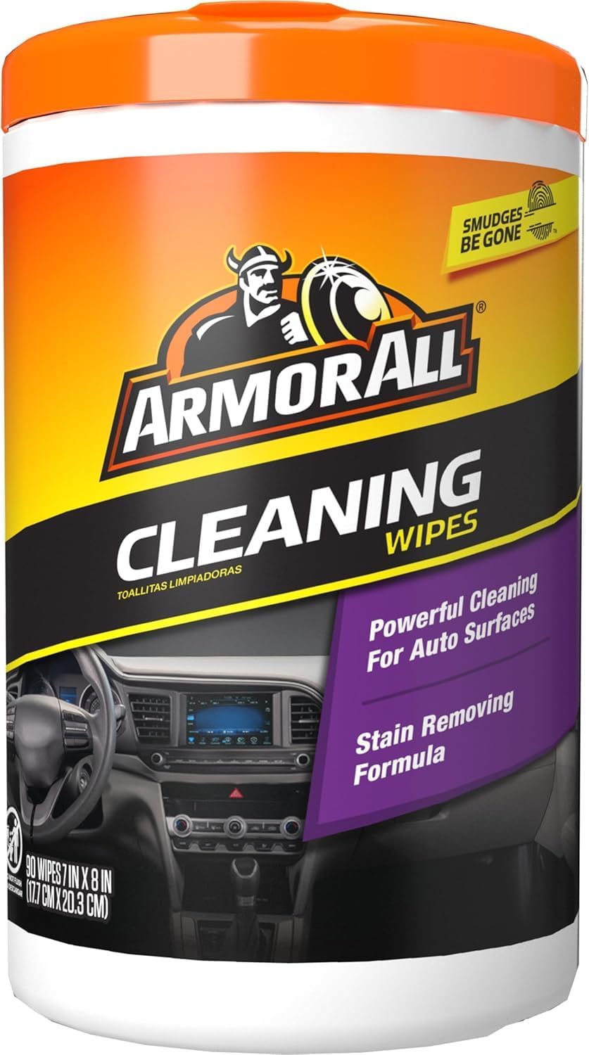 Armor All Car Cleaning Wipes for Interior and Car Exterior, 90 Wipes Each (Pack of 6)