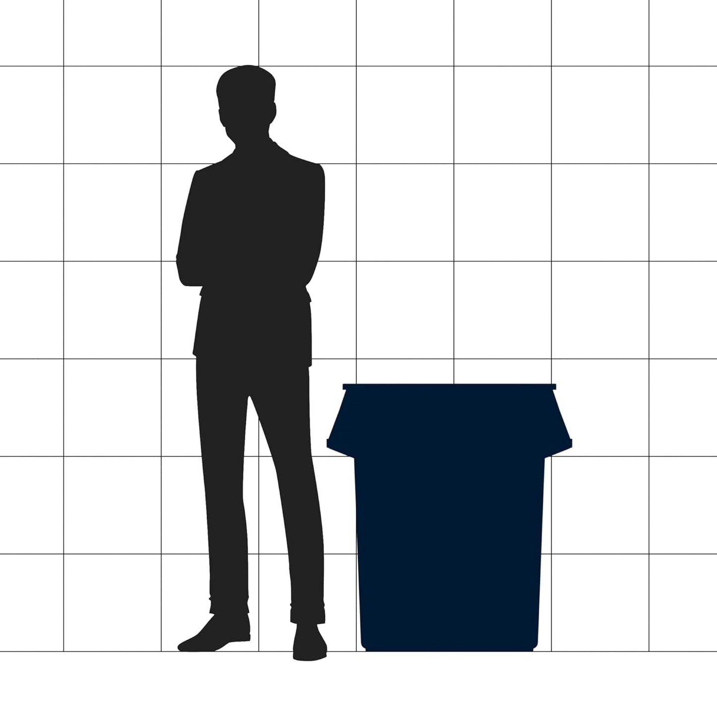 55 Gallon Green Round Commercial Trash Can with Lid