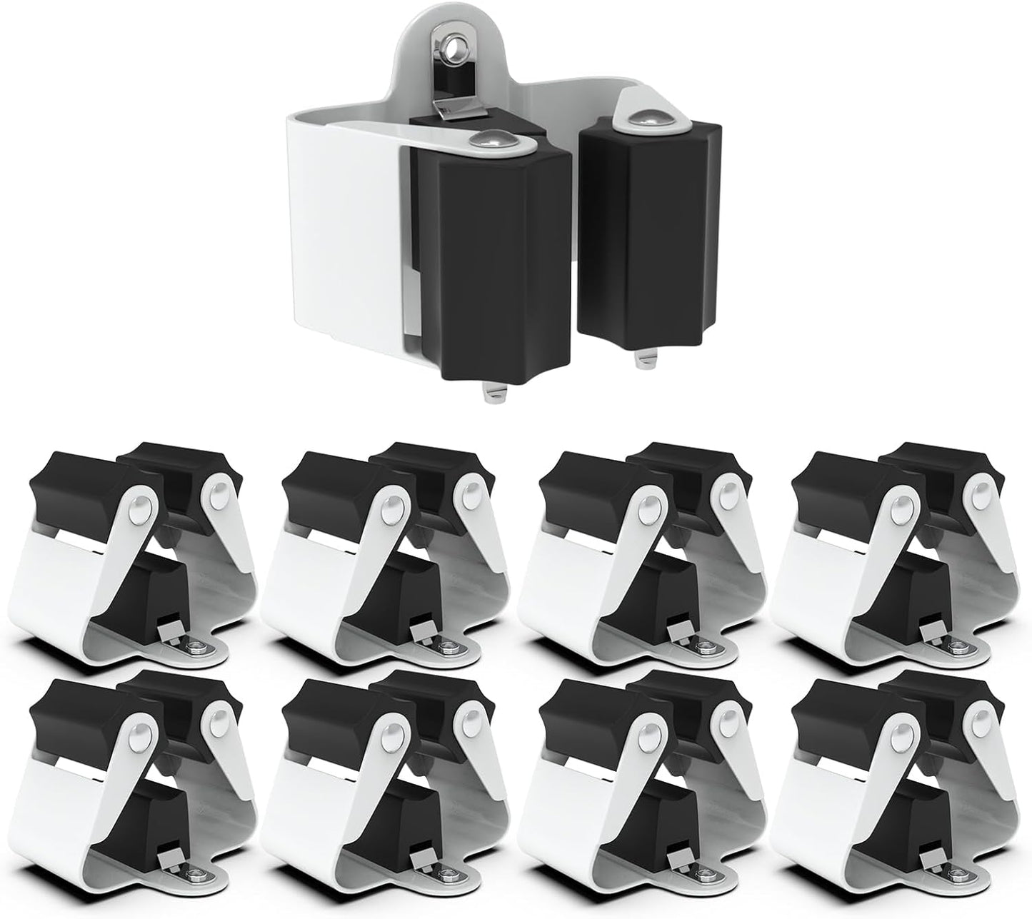 3-H Broom Hanger,Mop Holder Wall Mount 8 Pack, Broom Holder Wall Mount for Hanging and Organizing Shovel,Rake,Brush,Yard Tools in Kitchen,Laundry Room,Bathroom,House(black)