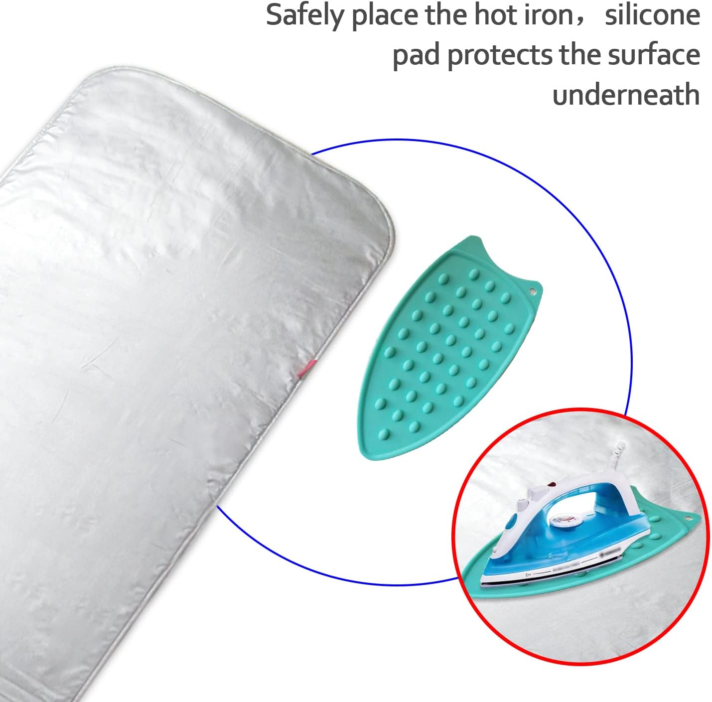 Ironing Mat,Thickened (32x55 inch) Ironing Blanket Ironing Pad, Double-Side Using Heat Resistant Pad Extra Extra Large Ironing Mat for Table Top,Countertop,Etc.