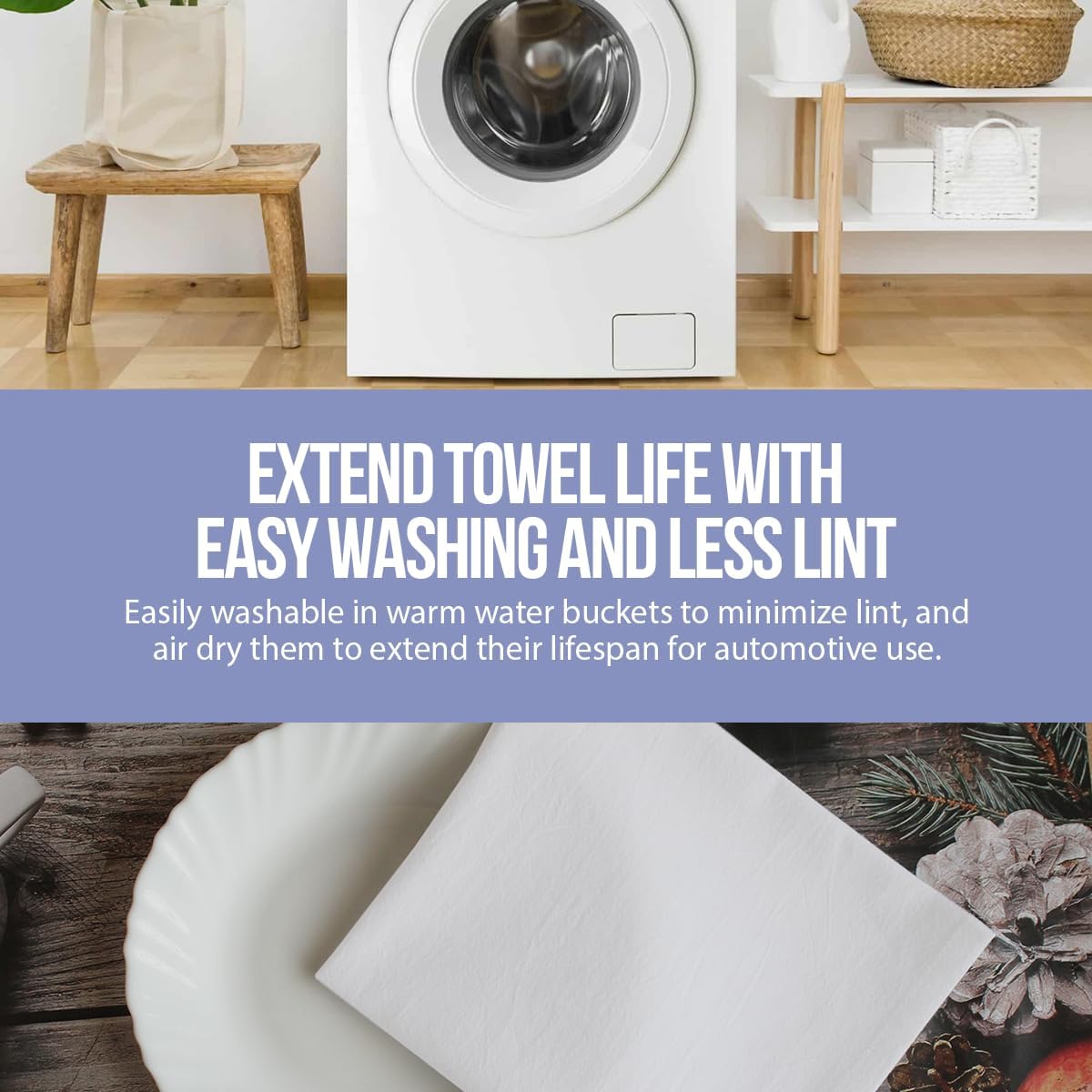 WHITEWRAP Flour Sack Towels| Tea Towel for Crafts| Kitchen Dish Cotton Blank Towel for Embroidery|Baking Bread Proofing Linen Cover| Thick Absorbent Quick Dry| 3 Pack 28"x28" Natural