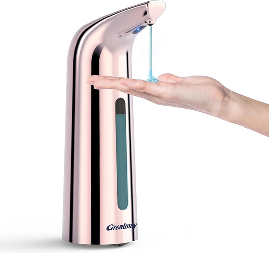 Convenient Automatic Soap Dispenser,4 Adjustable Levels Touchless Hand Sanitizer Pump with Infrared Sensor, 400 ml Countertop Electric Soap Dispenser