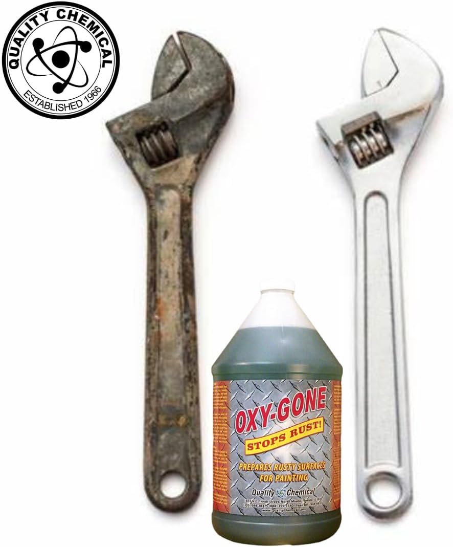 Quality Chemical Oxy-Gone Rust Remover and Metal Treatment - Rust Reformer, Rust Remover, Metal Rust Remover, Rust Neutralizer for Metal, Rust Converter, Remover, Rust Remover - 640 oz (Pack of 1)