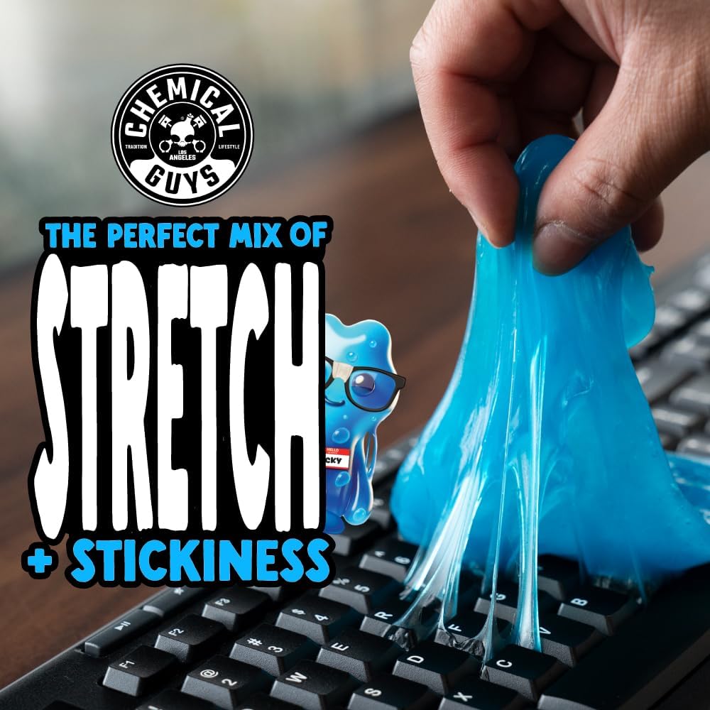 Chemical Guys Sticky Icky Car Cleaning Gel, Green Apple Scent - Detailing Gel for Vents, Keyboards, and More, 100g, 4 Pack