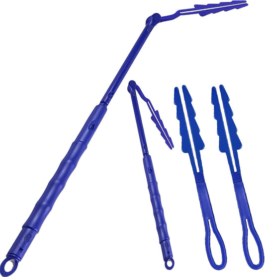 Replacement Handles Compatible with Swiffer Duster Refill, Swiffer Duster Extended Handle,Foldable & Extendable Dust Handle Only(Blue 3pcs)