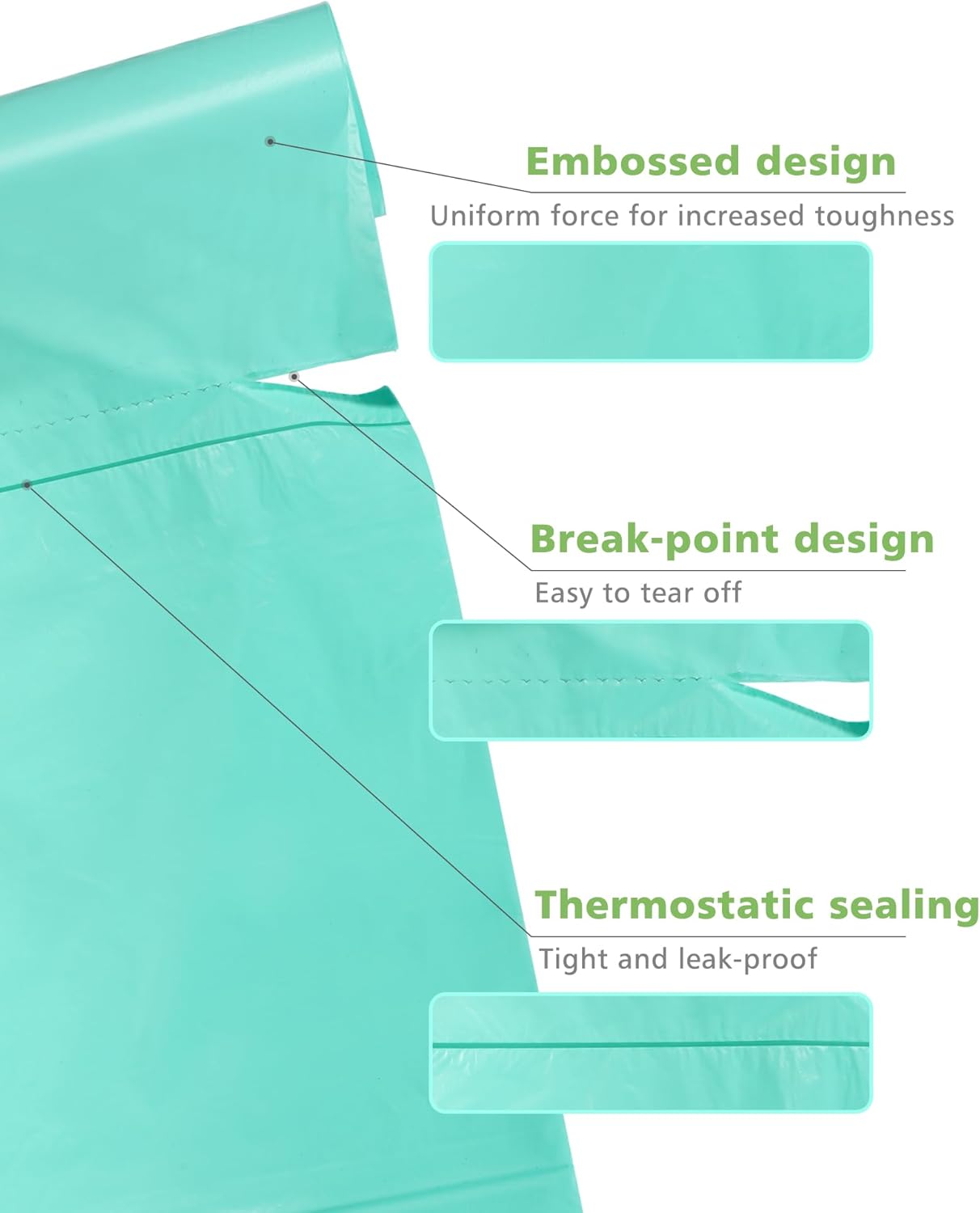 Biodegradable 8 Gallon Trash Bags, AYOTEE Garbage Bags 8 gallon, Compostable Medium Trash Bag, Unscented Leak Proof Bag for Office, Home, Bathroom, Bedroom, Car, Kitchen, Pet(Green)