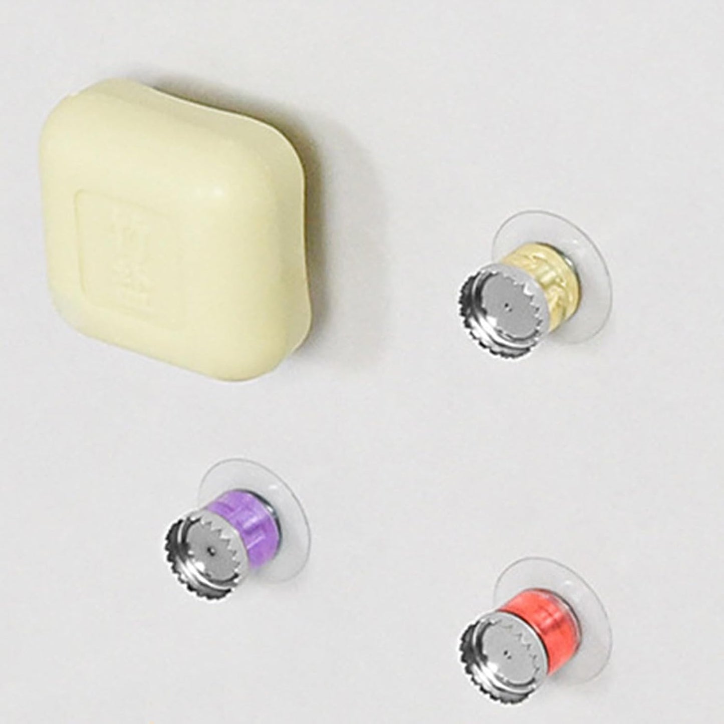 Magnetic Soap Holder, Stainless Steel Wall Mount Waterproof Bathroom Organizer for Showers/Sinks (Soap Holder-Glue)