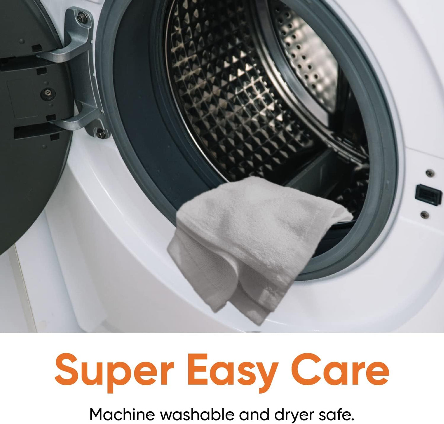 Superio Cotton Terry Washcloths Grey Towels 100% Cotton Cleaning Cloth 16" Rags Wash Clothes for Body and Face, Spa Towels, Multi Purpose (12, 12"x12")