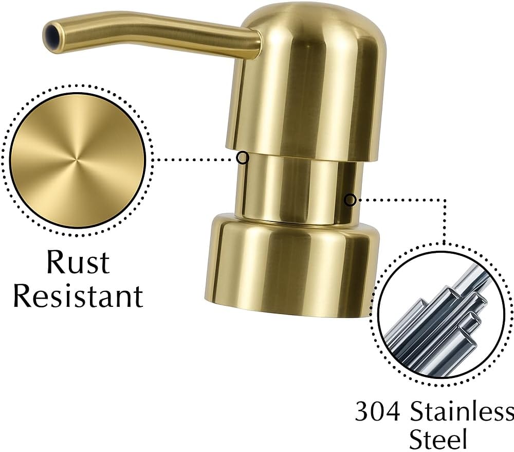 Emerson Essentials Soap Dispenser, Dish Soap Dispenser, Soap Bottle Dispenser Bathroom Set, Hand Soap Dispenser, Kitchen Soap Dispenser Set, Glass Soap Dispenser Pump + Labels | 16 Oz, 2-Pack