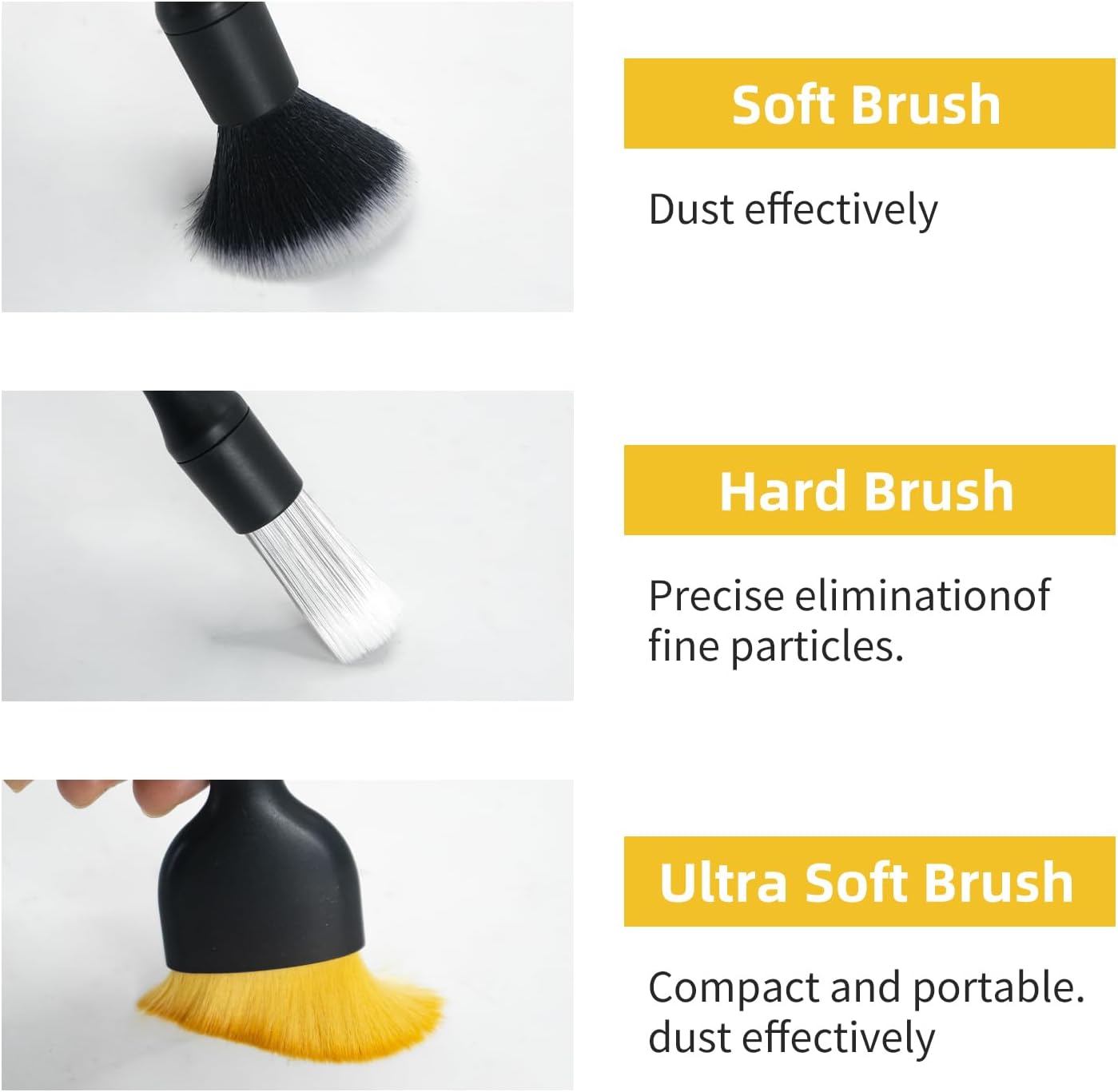 8PCS Car Interior Detailing Kit, Dash Duster for Car Interior Detail Brush with Car Cleaning Gel Automotive Detailing Supplies Kit for Auto, Truck, SUV, RV - Car Gifts for Women