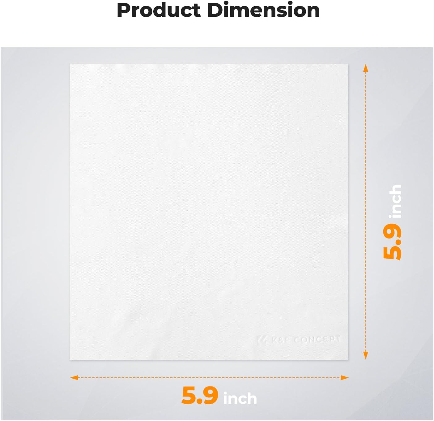 K&F CONCEPT 10 Pack Microfiber Cleaning Cloths，Washable Reusable 6x6in Vacuum Wrapped Lint Free Glasses Cloth for Glasses, Lens, Screens & More