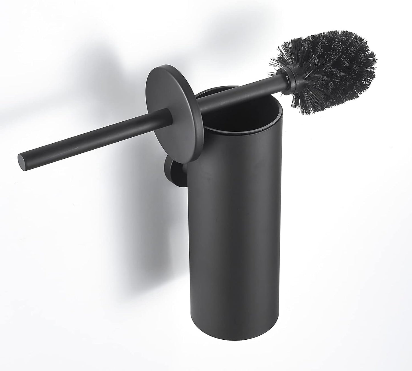Toilet Brush and Holder Matte Black Toilet Bowl Brush Wall Mounted Toilet Brush with Lid