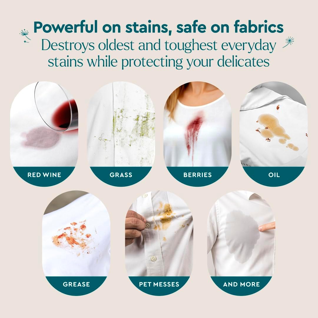 Puracy Stain Remover, Natural Based Travel and Laundry Stain Cleaner for Clothes, Baby Essentials, Kids Stains, Oil and Fabric Spot Cleaner, Unscented (Stain Remover Spray, 48 fl oz)