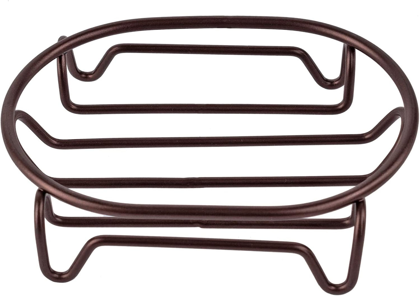 Soap Dish for Shower Bathroom Bar Soap Holder, Stainless Steel Self-draining Soap Rack Tray Saver Sponge Holder for Kitchen, Bath, Tub, Easy Cleaning, Extend Soap Life, Oval Bronze-1 Pack