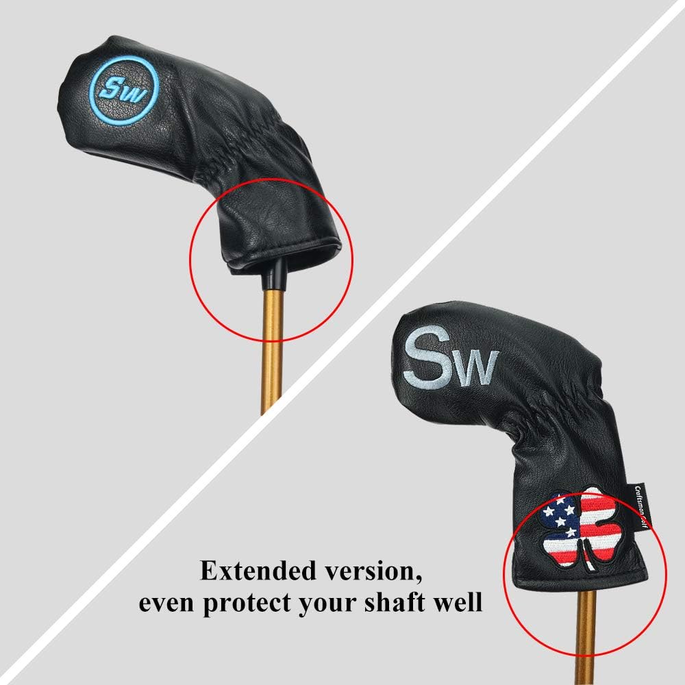CRAFTSMAN GOLF 11pcs /Set USA US Flag Clover Leather Left Right Black White Green Dark Blue Iron Covers Headcover Also Available for Custom Version with Your Name