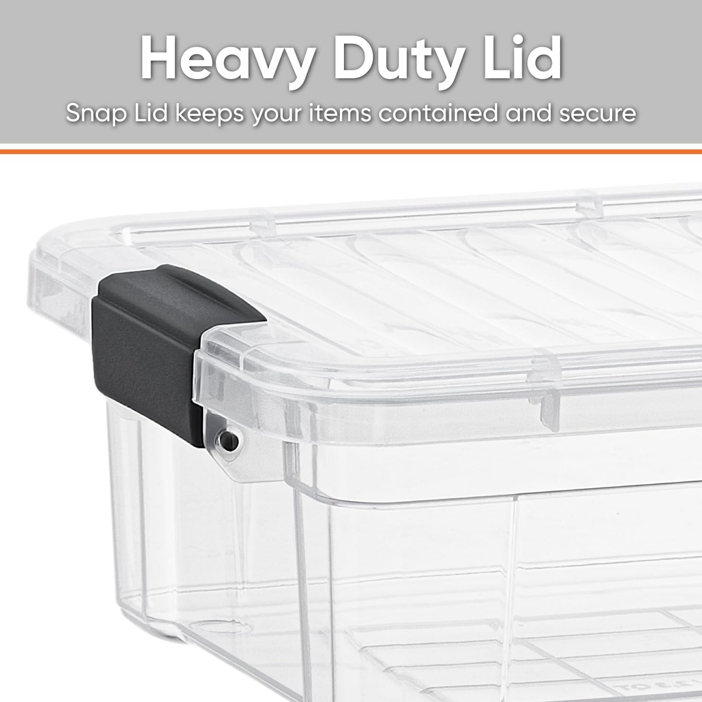 Superio Clear Storage Boxes with Lids, 2.3 Quart Plastic Container Bins for Organizing, Stackable Crates, BPA Free, Non Toxic, Odor Free, Organizers for Home, Office, School, and Dorm, 2 Pack