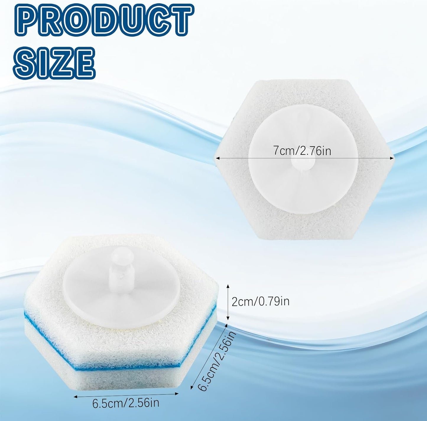 50 Pcs Disposable Toilet Brush Refills, Toilet Bowl Cleaning Wand Refills, Toilet Brush Replacement Head for Bathroom and Toilet Cleaning