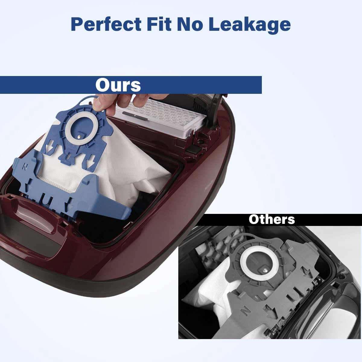 6 Packs GN 3D Airclean Bags Replacement for Miele Complete C2 C3 and S2, S5, S8, S400i Series Vacuums with 2 SF-HA 50 HEPA Filters, 6 AirClean Filter and 6 Pre-motor Protection Filter