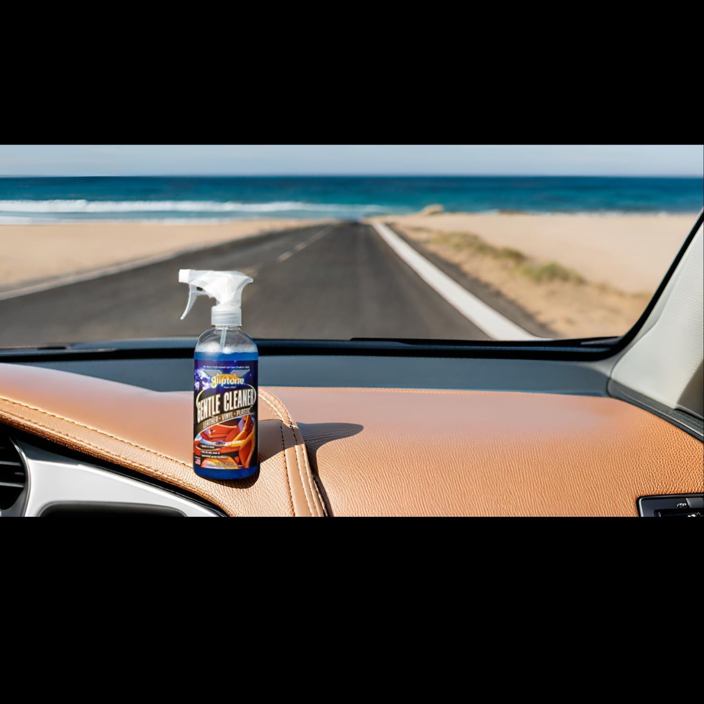 Gliptone Gentle Cleaner, Safe pH Balanced Leather & Vinyl Cleaner, Quick & Easy Spray for Old, New & Corrected Grain Leathers, Plastic & Fabrics, Restores Supple Feel & Vibrant Look, 16 oz