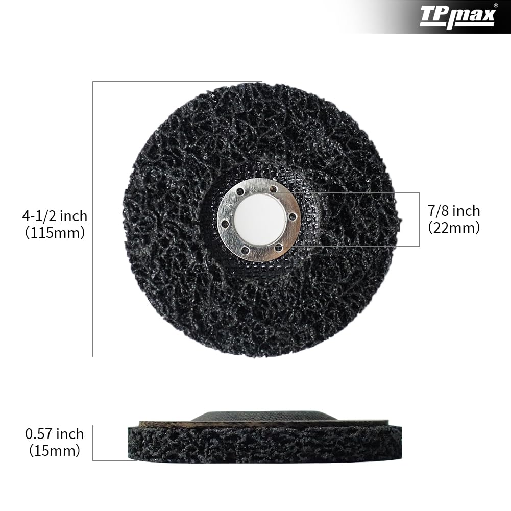 4-1/2" x7/8'' Stripping Discs Rust Remover Wheel Remove Paint and Oxidation Poly Strip Wheel Disc Abrasive Angle Grinding Wheel - 3 Pack(Purple/Blue/Black)