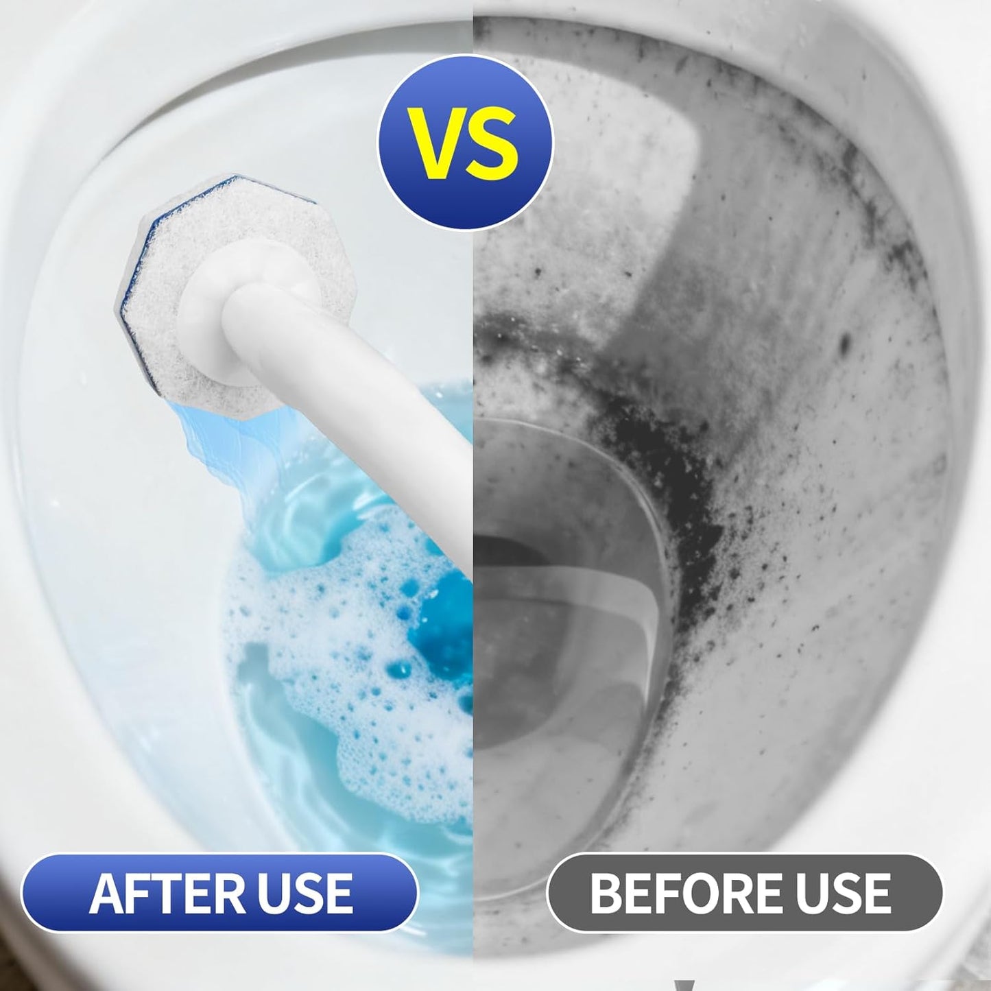 30Pcs Disposable Toilet Wand Refills Easy Cleaning Toilet Bowl Fiber Wand Heads Compatible with Most Toilet Brushes