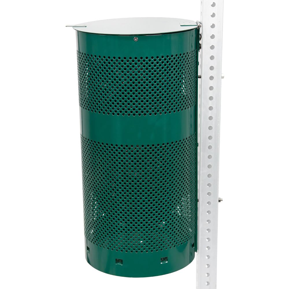ZERO WASTE USA - The Sentry® Waste Can Gloss Green - 100% Rust-Free, Powder-Coated, Commercial-Grade Aluminum to Withstand Weather. 10-Year Warranty