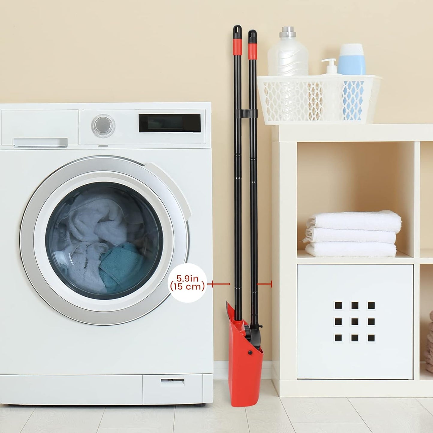 TreeLen Broom and Dustpan Set, 52 inch Broom and Dust Pan Combo for Home