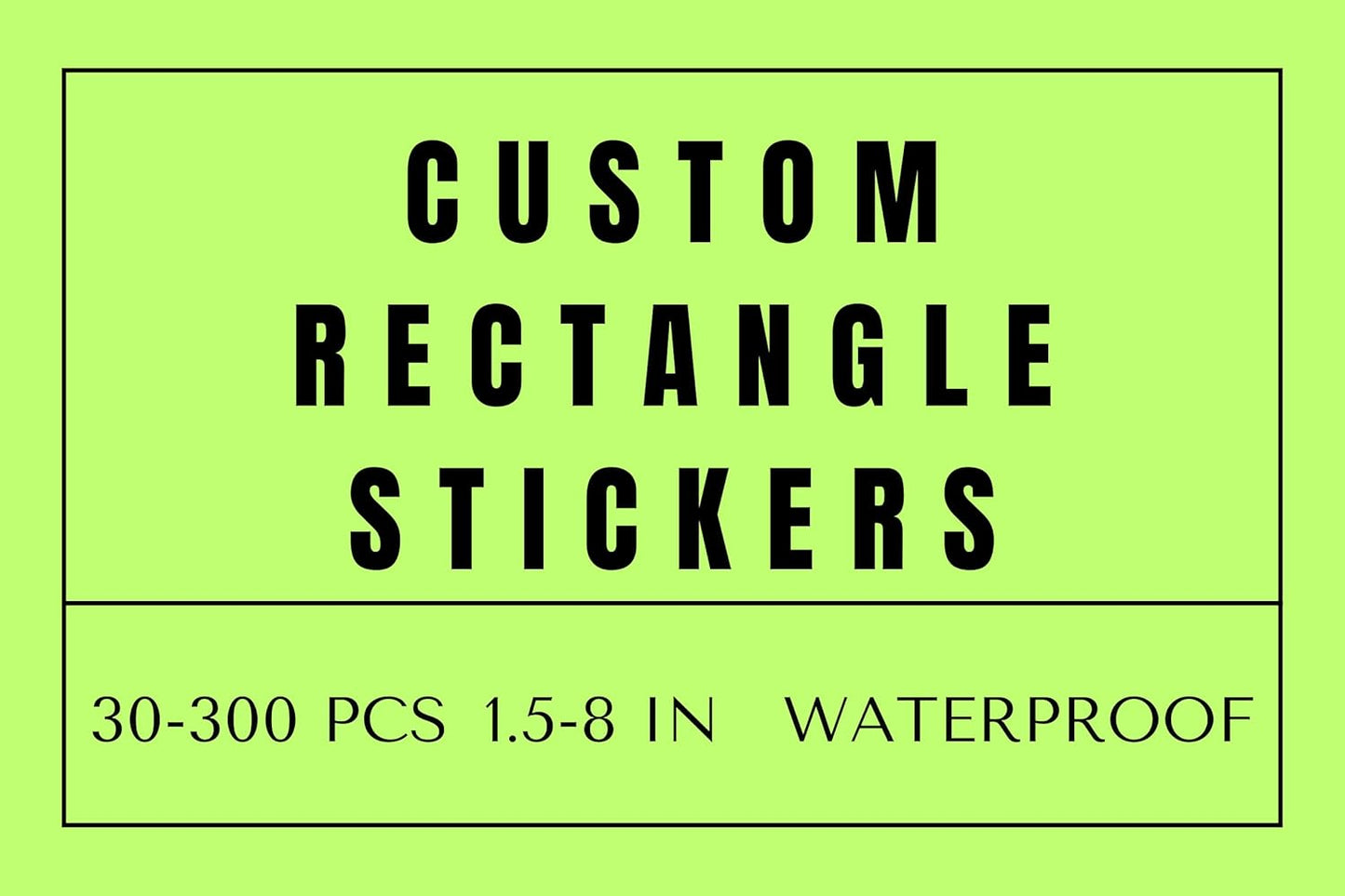 Custom Rectangle Stickers for Business Logo, Custom Rectangle Labels for Candle Jar Coffee, 30-300 pcs, Waterproof Glossy Vinyl Stickers, Upload Your Design (2x3.75 in)