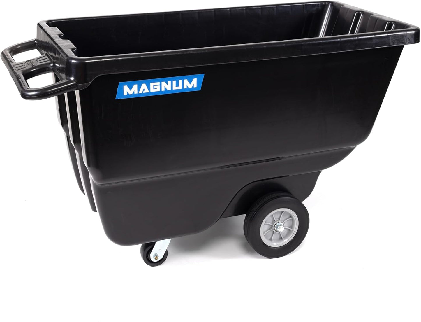 Tilt Truck, 1/2 Cu. Yd. Capacity Dump Cart with Heavy Duty 12” Wheels & 5” Casters for Handling, Transporting on Construction Jobsites, 750 lbs, Trash Cart with Wheels DUC12A-04PK (4-Pack)