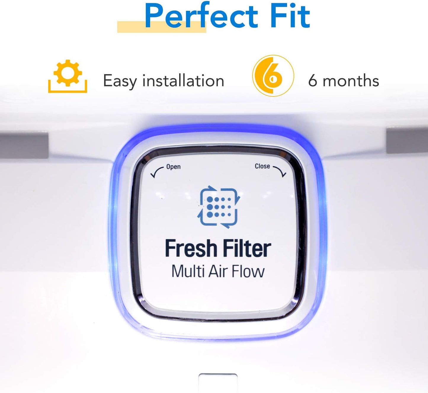 ICEPURE AF004 Refrigerator Air Filter Replacement for LG LT120F, Kenmore Elite 469918, ADQ73214402, ADQ73214404, 6PACK