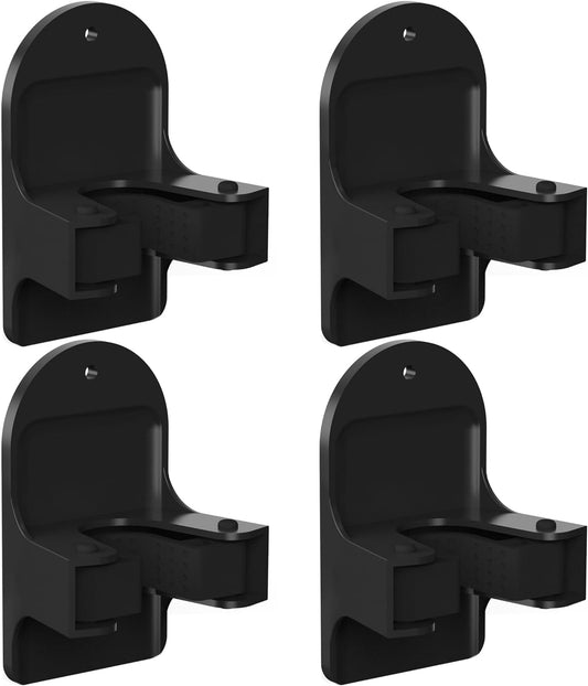 Broom Holder Wall Mount (Black 4 Count), Broom Holder, Broom and Mop Organizer Wall Hanging, Mop and Broom Holder Wall Mount, Broom Organizer Wall Mount for Home, Kitchen, Garage Storage