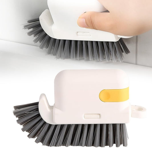 Window Cleaning Brush, 3-in-1 2025 New Magic Window Groove Cleaning Brush Set - Hand-Held Track Cleaner Tool for Sliding Doors, Window Sills, Tile Grout, Shutters, Deep Scrub Brush for Home (Yellow)