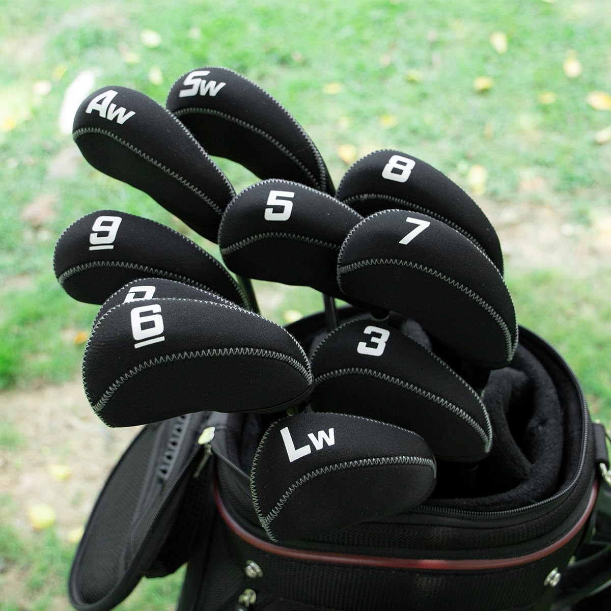 Golf Iron Covers for Golf Clubs Neoprene Golf Iron Cover Set 11pcs/10pcs Golf Iron Headcovers Golf Club Head Covers Fit All Brands