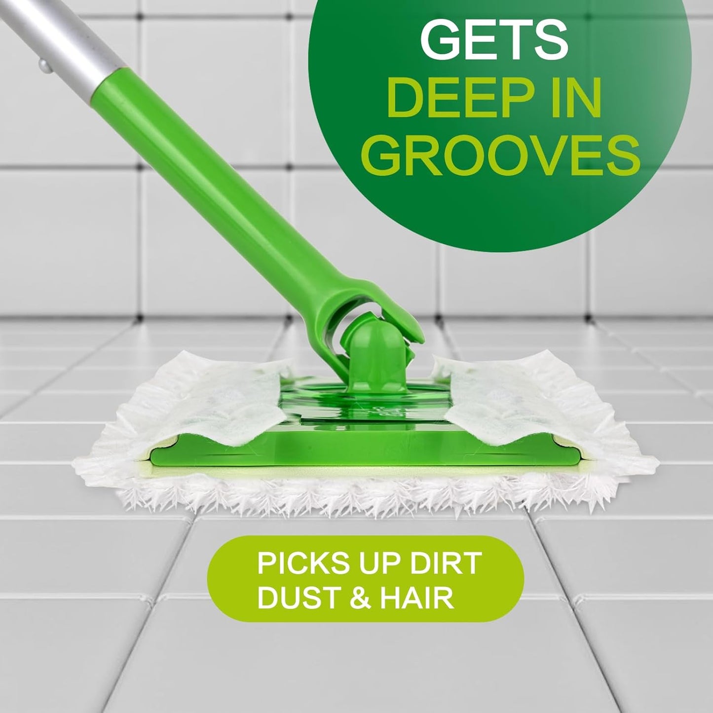 Heavy Duty Dry Sweeping Cloths Compatible with Sweeper Mop, Microfiber Duster Mop Pads Refills for Cleaning Hardwood Floor Dust and Pet Hair, Disposable (100)