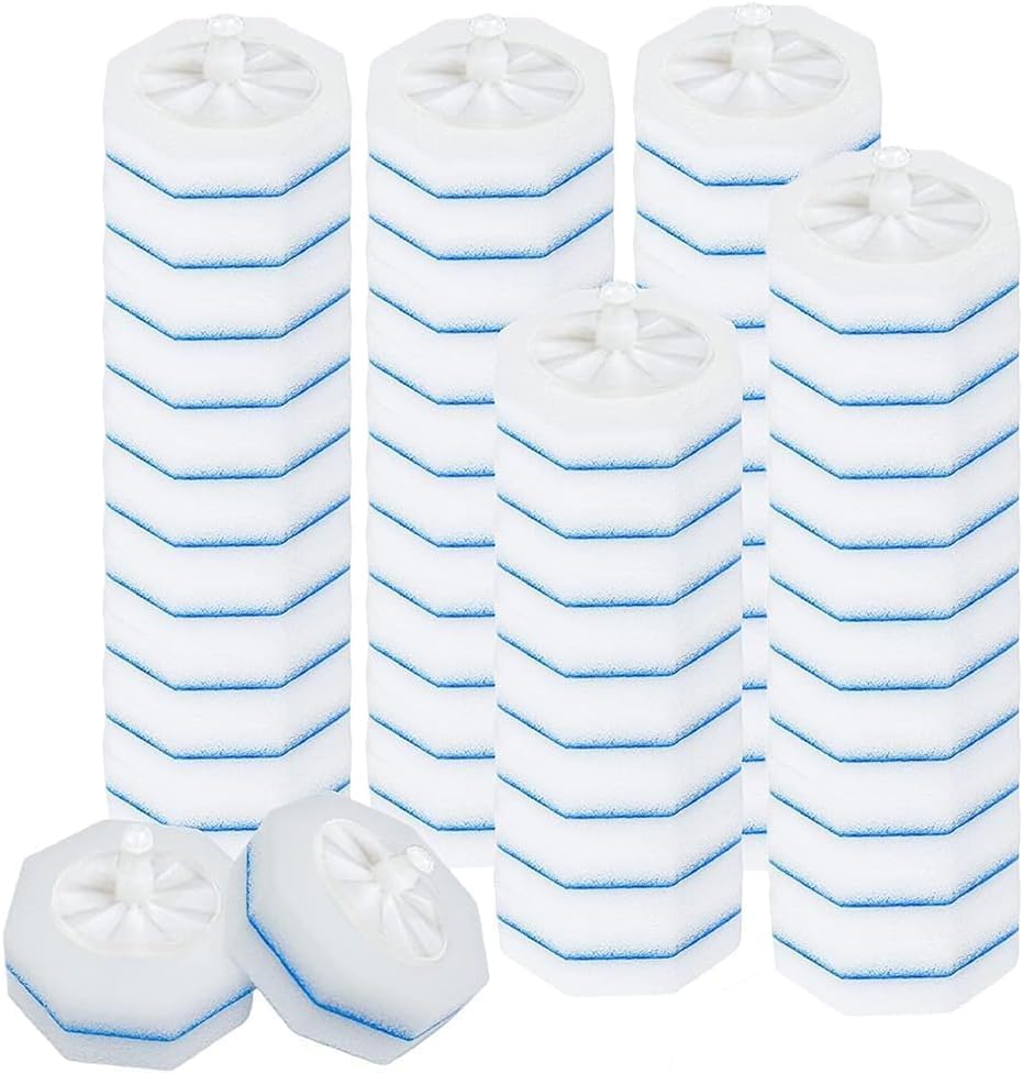 50PCS Toilet Brush Replacement Heads,Upgraded Disposable Brush Heads, Compatible with Clorox Wand Refills