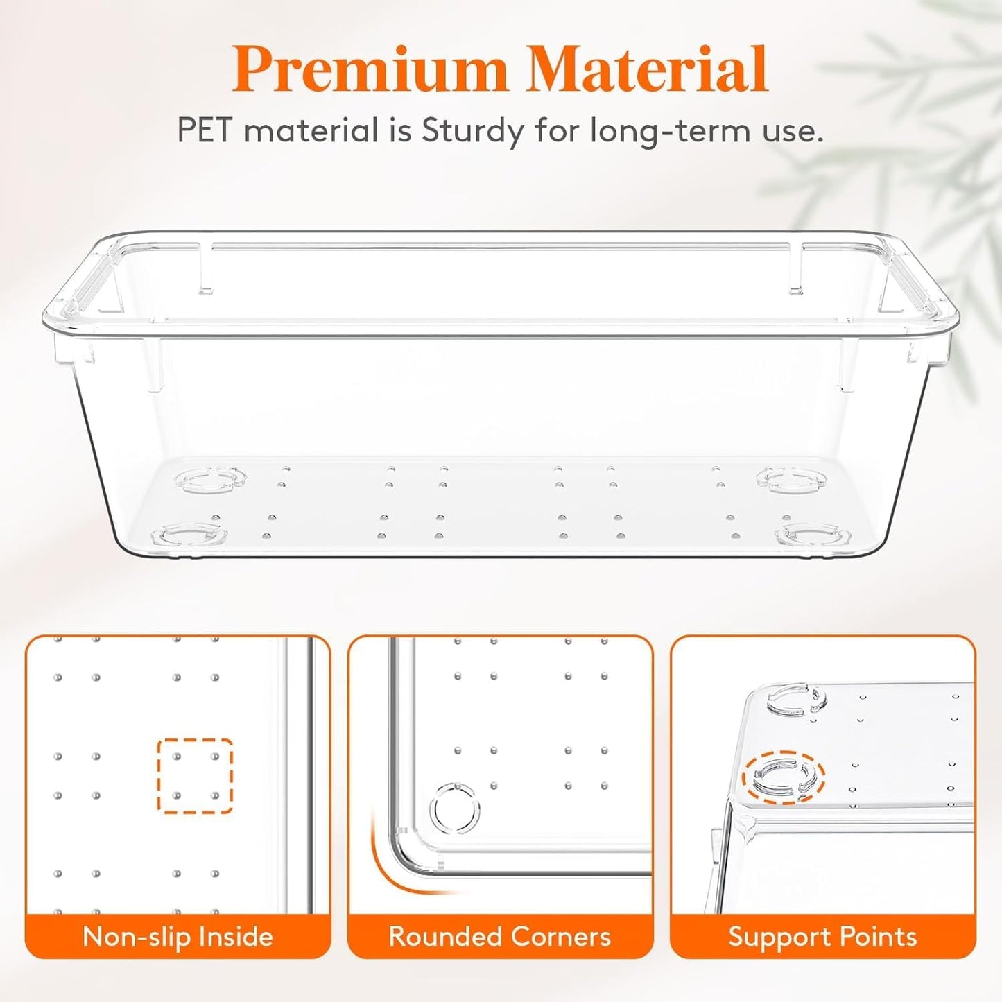 8-Pack Clear Plastic Drawer Organizer Trays – Large Dividers for Kitchen Gadgets, Bathroom Storage, Makeup & Vanity Accessories – Multi-Use Home Essentials for Organized Living