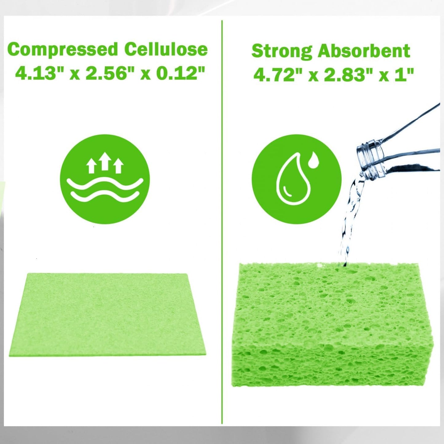 YoleShy Sponge Kitchen Natural Cellulose Sponges 10 Pack Compressed Sponges for Cleaning Reusable Dish Sponge Kitchen Non-Scratch DIY for Kids