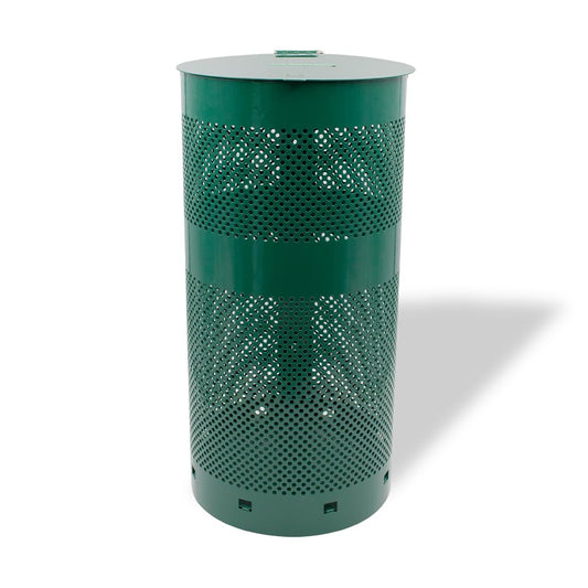 ZERO WASTE USA - The Sentry® Waste Can Gloss Green - 100% Rust-Free, Powder-Coated, Commercial-Grade Aluminum to Withstand Weather. 10-Year Warranty