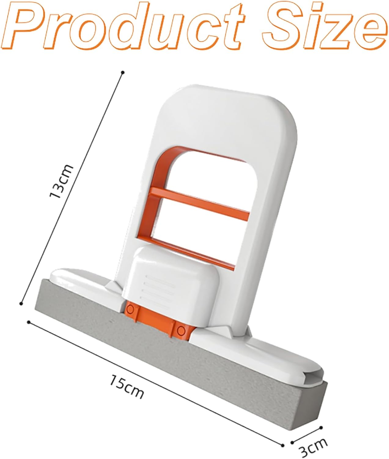 Mini Foldable Desktop Mop, Sponge Mop Wet and Dry Use Cleaning System, Self-Squeeze Small Mop for Bathroom Kitchen Desktop Glass Living Room Car (Orange, 2pcs)