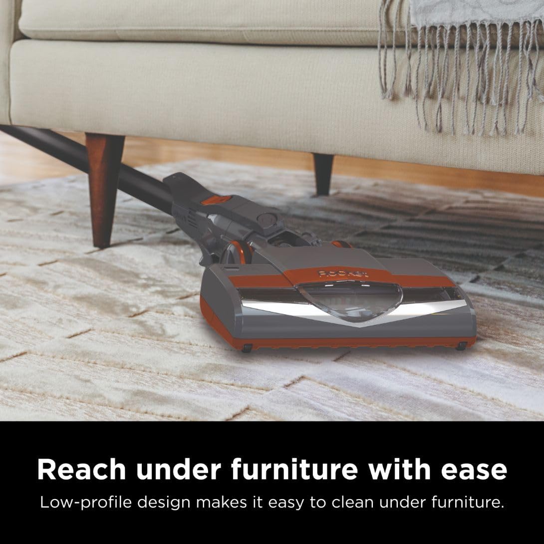 Shark Rocket Ultra-Light Corded Bagless Vacuum for Carpet and Hard Floor Cleaning with Swivel Steering (HV301), Gray/Orange