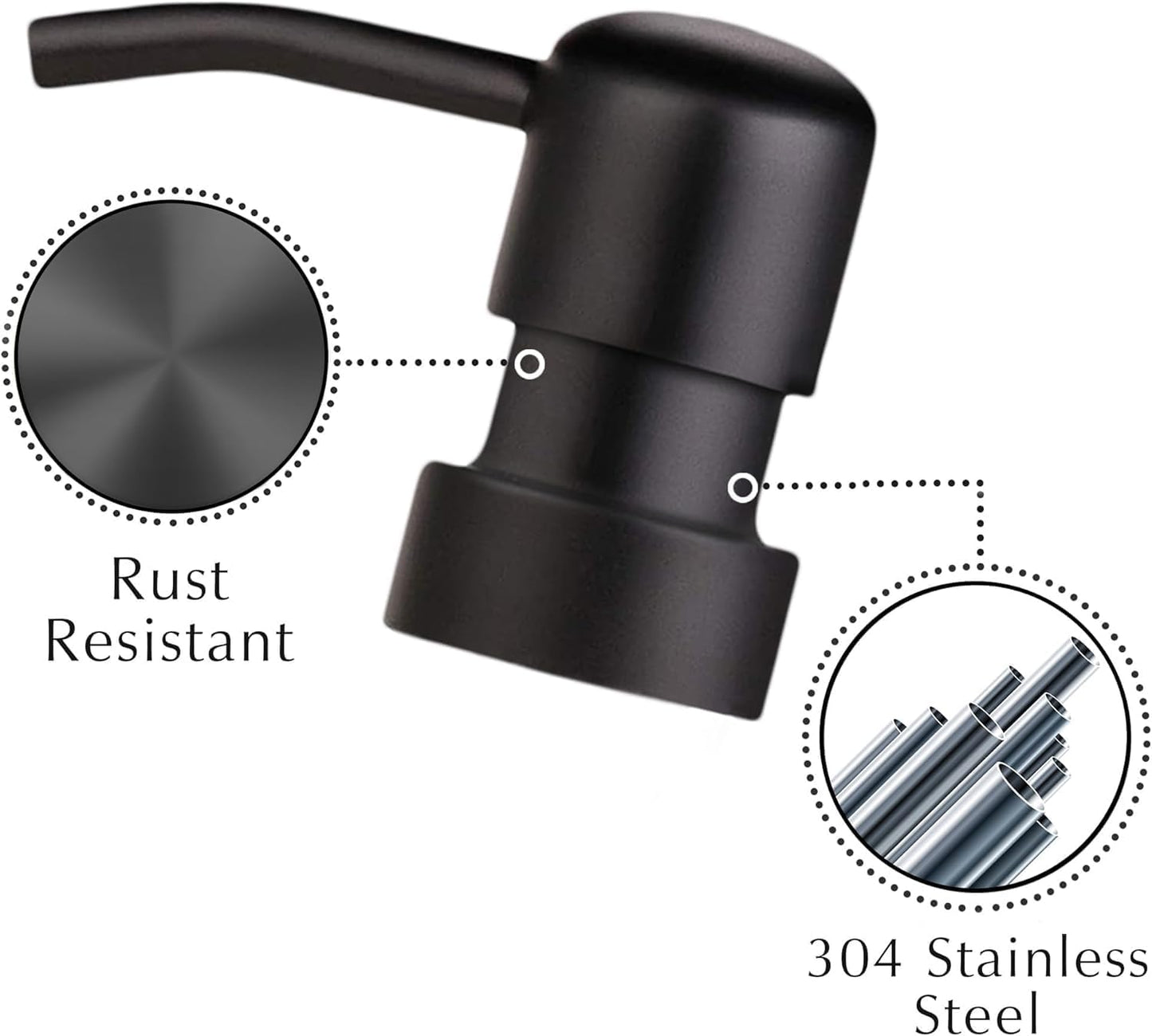 Emerson Essentials Soap Dispenser, Dish Soap Dispenser, Soap Dispenser Bathroom Set, Hand Soap Dispenser, Kitchen Soap Dispenser Set, Glass Soap Dispenser with Pump and Labels | 16 Oz 2-Pack